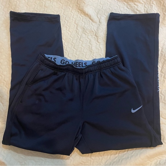 Nike Carolina Tar Heels Men’s Large Blue Sweatpants Therma Fit - Picture 1 of 10